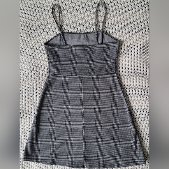 Express Plaid A-line Minidress w/ Spaghetti Straps - Picture 3 of 7